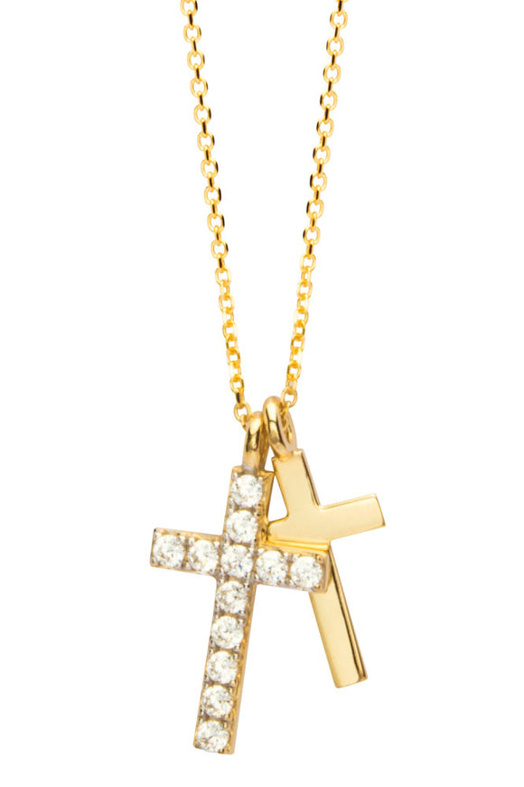 NANA KAY Halskette 375/9kt Gold Kreuze FG083