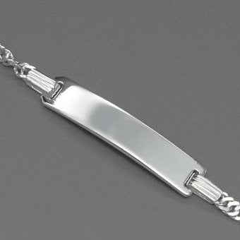 Armbänder mit Gravurplatte Silber
