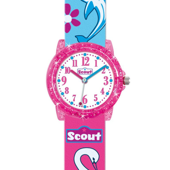 SCOUT Kinderuhr Schwan Pink 280305035