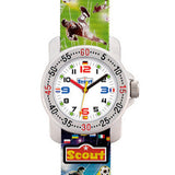 SCOUT Kinderuhr Fussball grün und blau 280376026