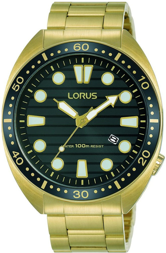 LORUS Herrenuhr Sport Metallband gold RH922LX