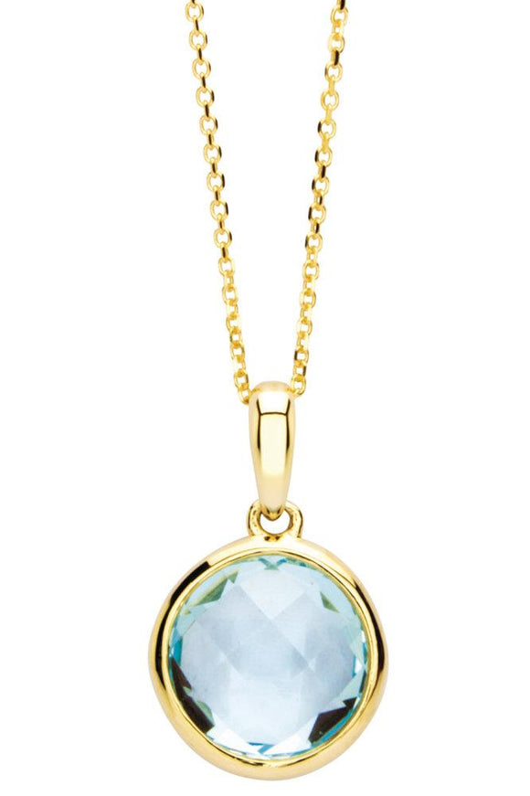 NANA KAY Halskette 375/9kt Gold Blautopas FG063S