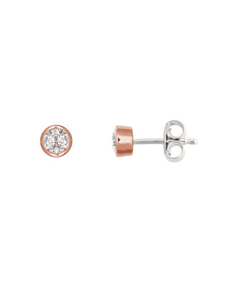 XENOX Ohrstecker Silber rosé Zirkonia XS7122R