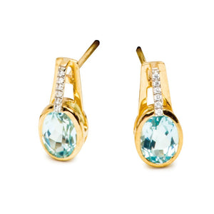 NANA KAY Ohrstecker 375/9kt Gold Blautopas FG029