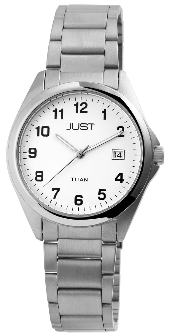 Just Herrenuhr Basic Titan ZB weiß 121431